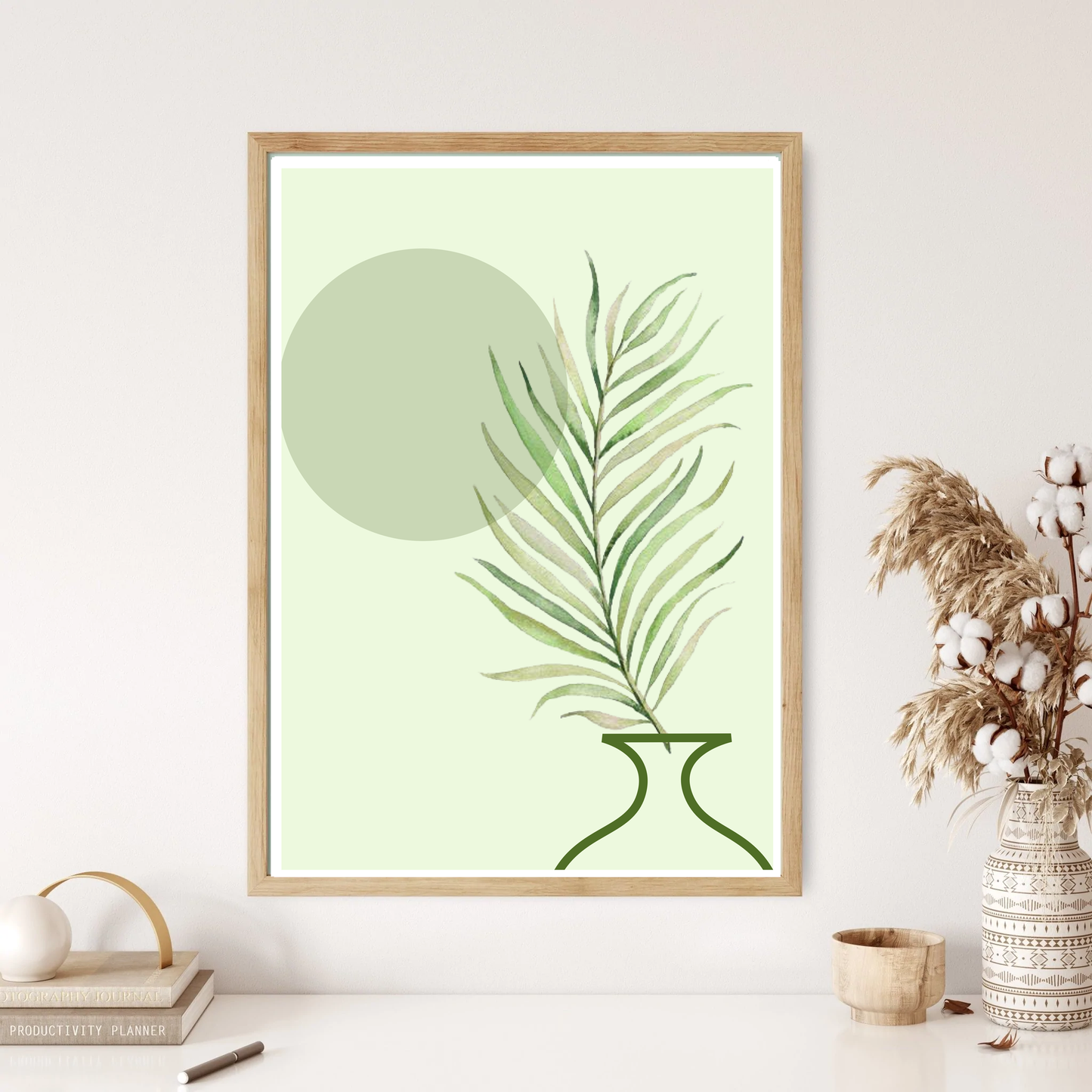 Moon & Vase Boho Wall Print
