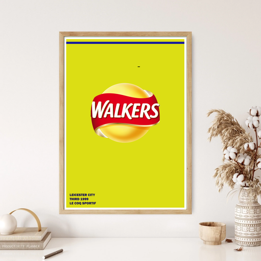 Leicester 1999 Third Retro Kit Shirt Football Art Wall Print