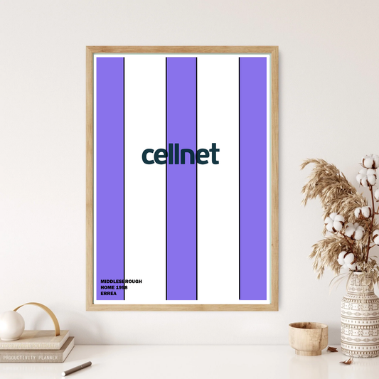 Middlesbrough 1998 Away Retro Kit Shirt Football Art Wall Print