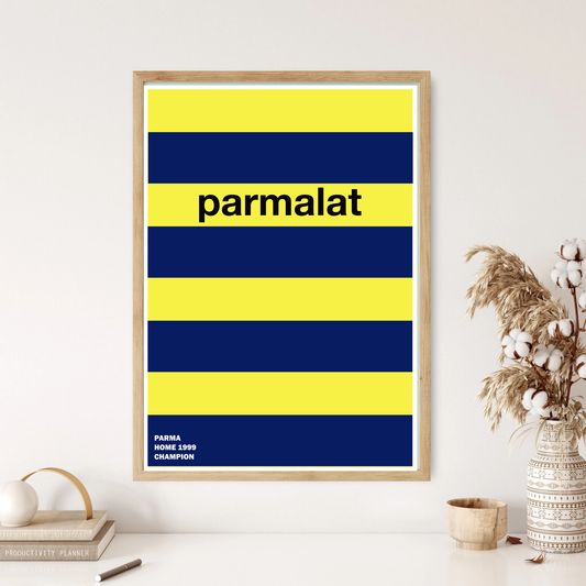 Parma 1999 Home Retro Kit Shirt Football Art Wall Print
